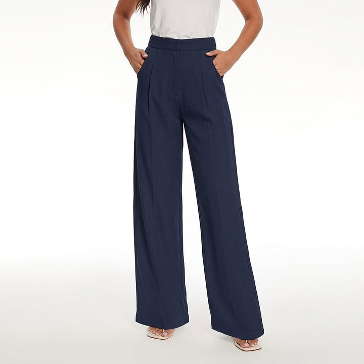 Women's Straight Leg Pants in Navy, front view