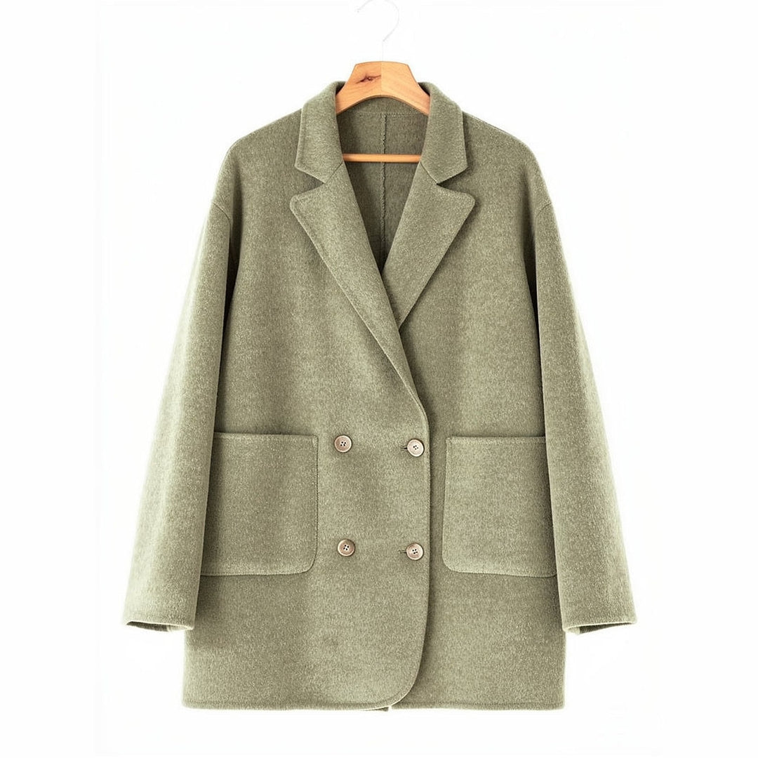 Women's Wool Pea Coat, front view