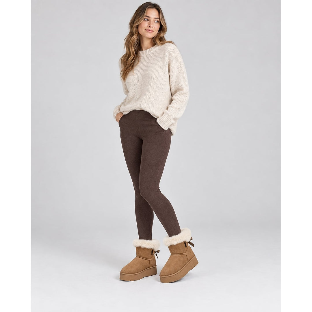Women's Platform Snow Boots, front view 2