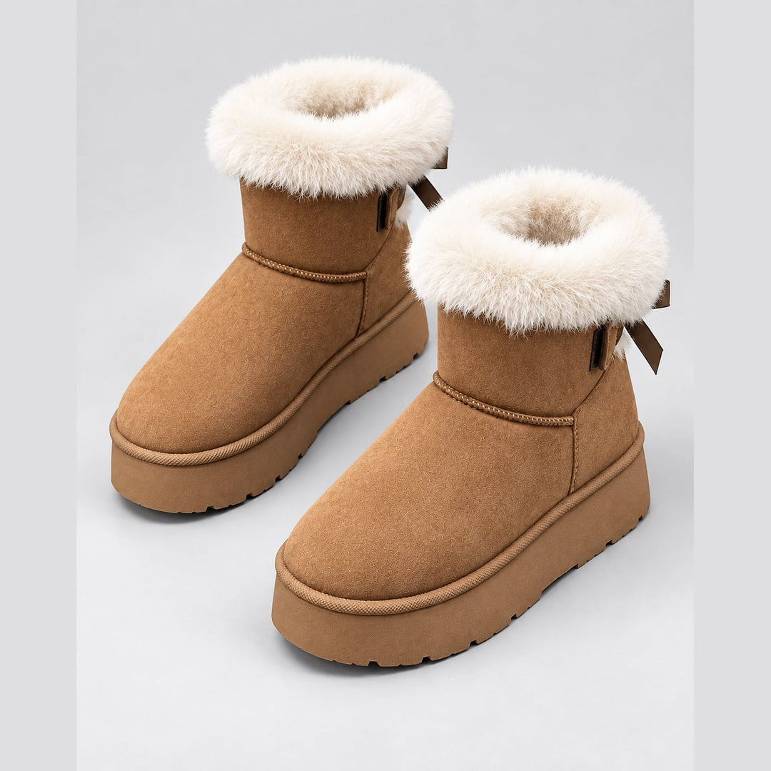 Women's Platform Snow Boots, front view 3