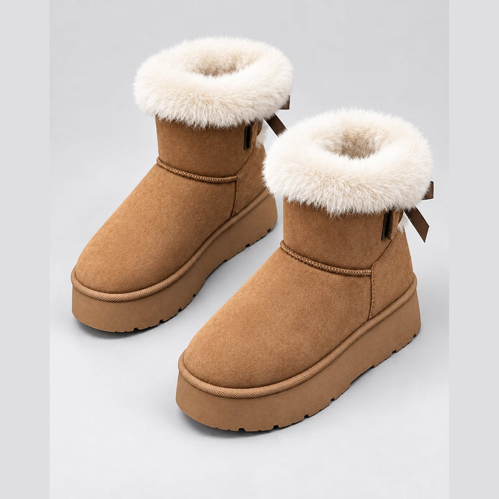 Women's Platform Snow Boots, front view 3