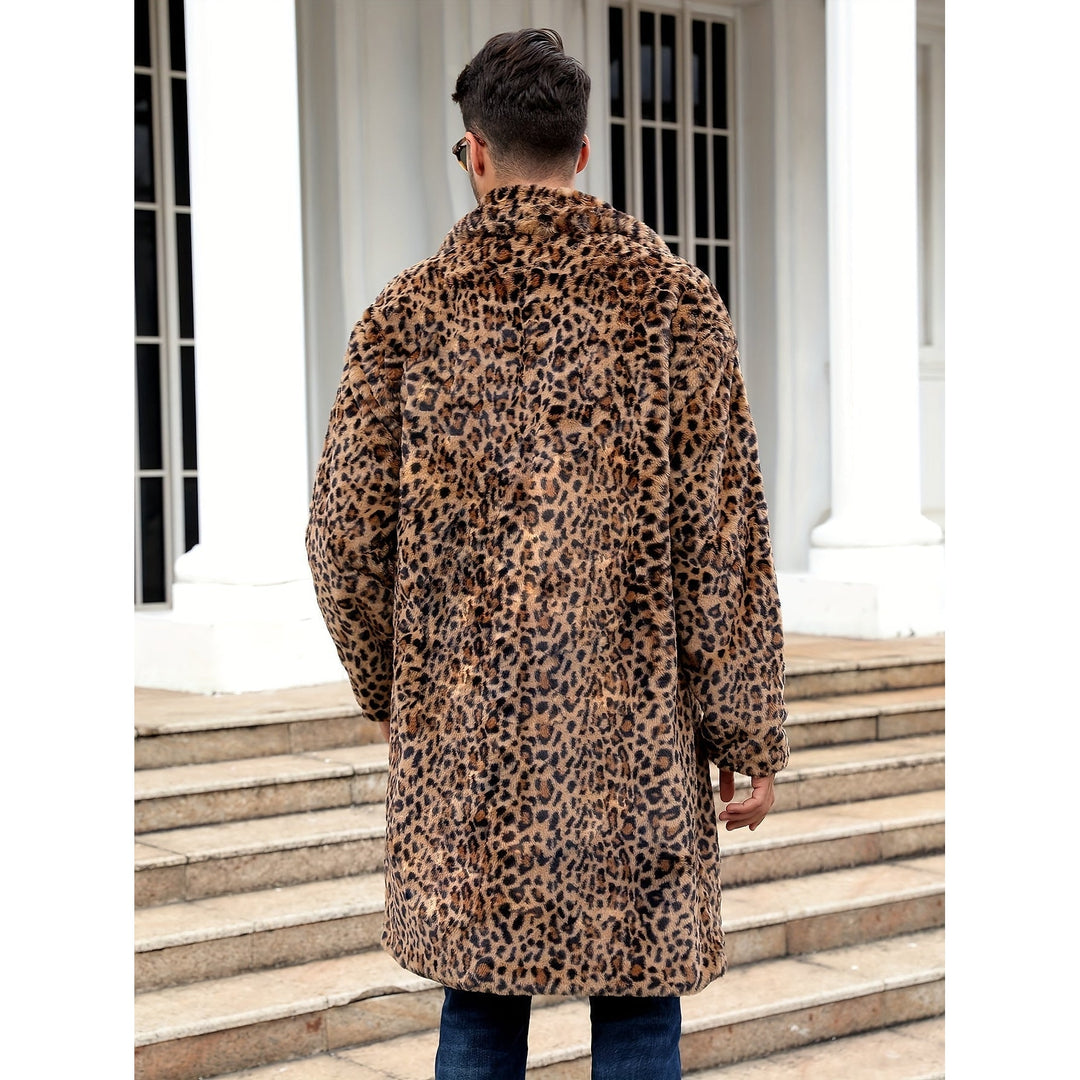 Men's Faux Fur Coat, back view