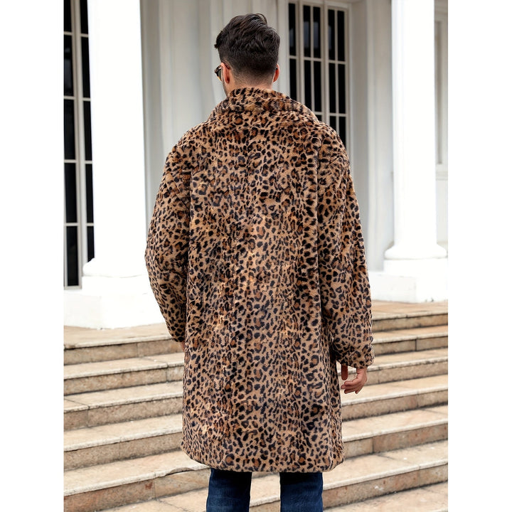 Men's Faux Fur Coat, back view