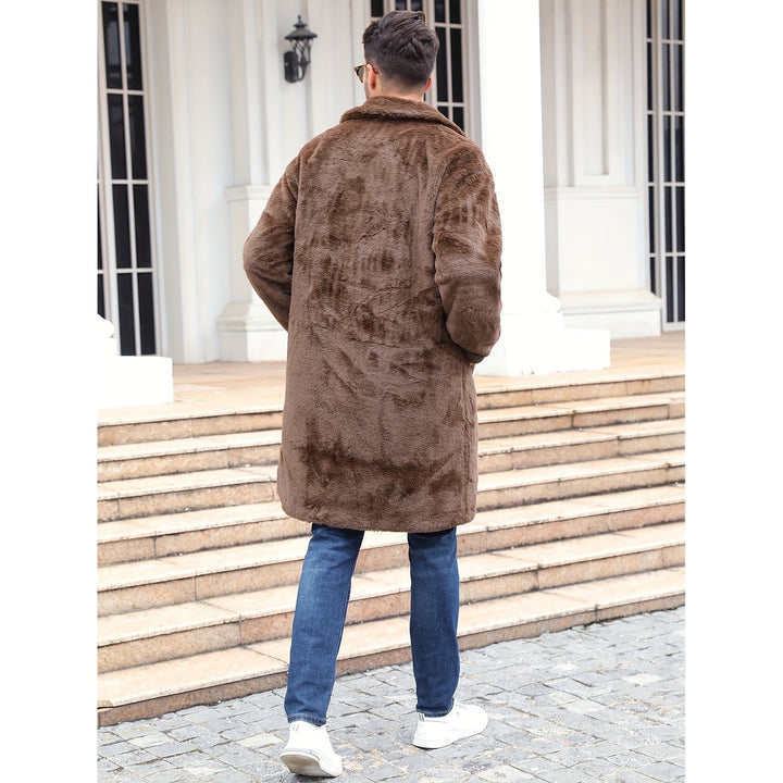 Men's Faux Fur Coat, detail view