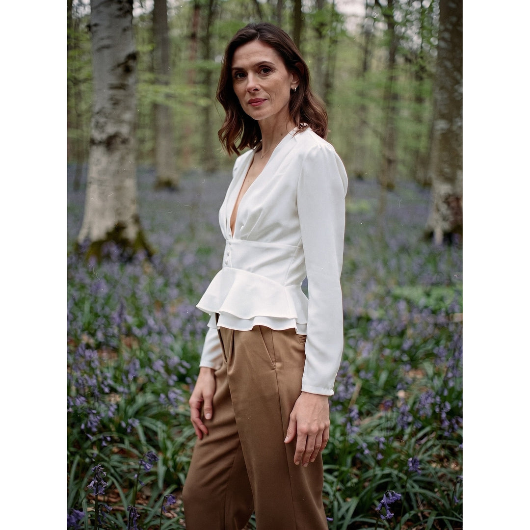 Women's Peplum Blouse, front view