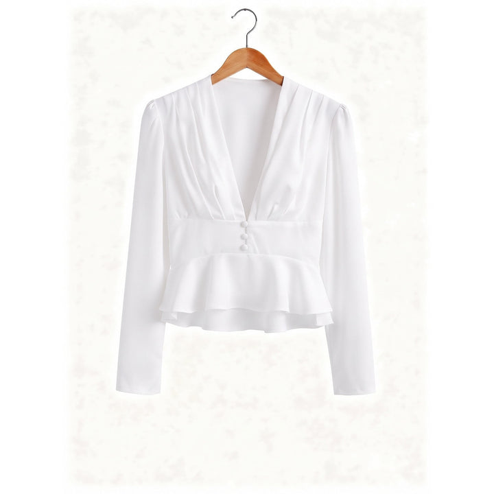 Women's Peplum Blouse, front view