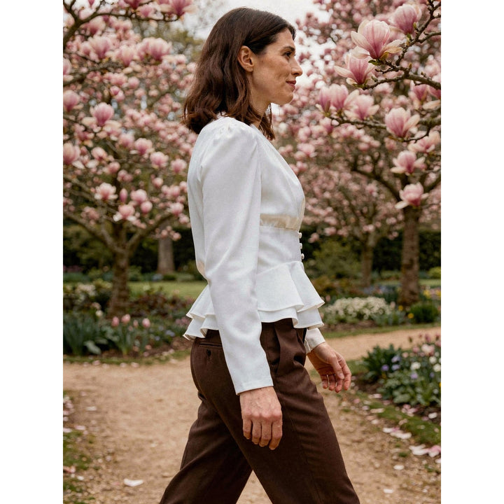 Women's Peplum Blouse, side view