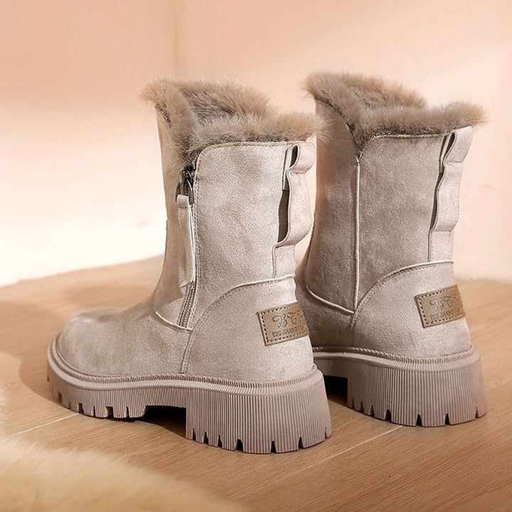 Women’s Lined Winter Ankle Boots, back view