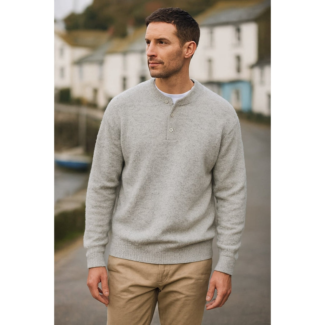 Men's Henley Sweater, front view
