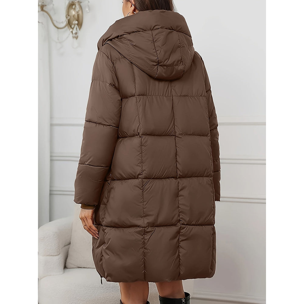 Women's Puffer Coat, back view