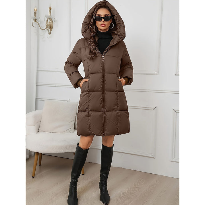 Women's Puffer Coat, front view 2
