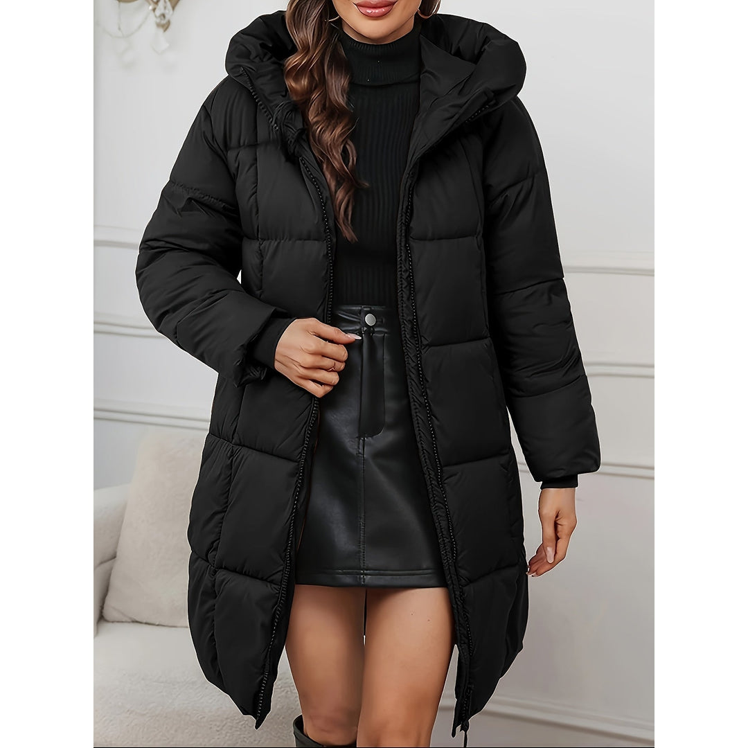 Women's Puffer Coat, front view 3