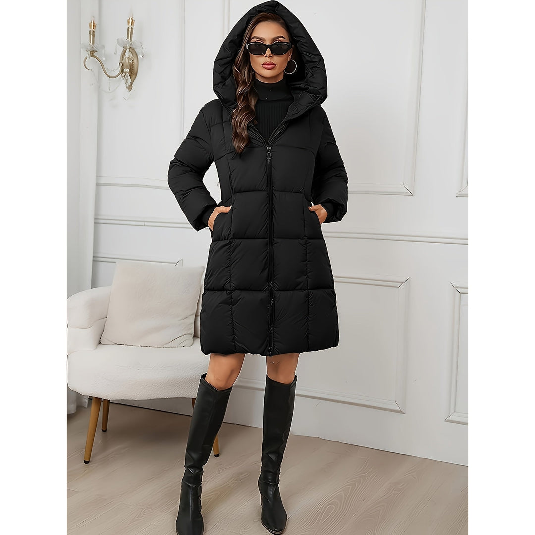 Women's Puffer Coat, detail view