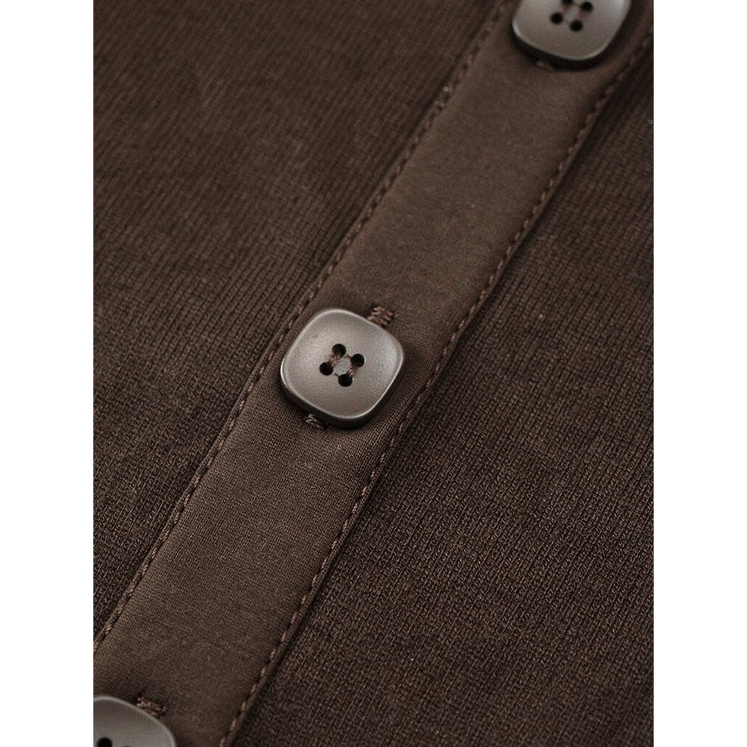 Women's Ribbed Button Front Maxi Dress, detail view