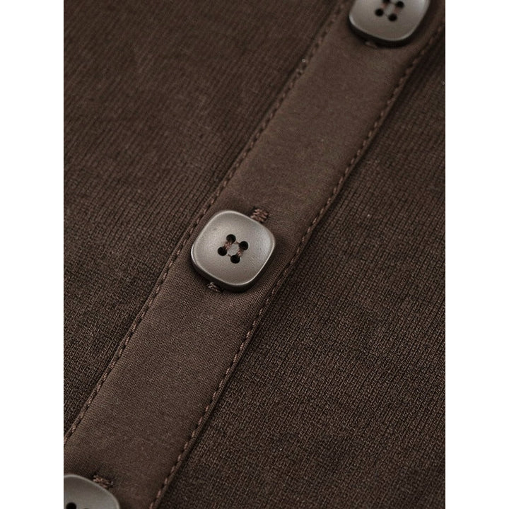 Women's Ribbed Button Front Maxi Dress, detail view
