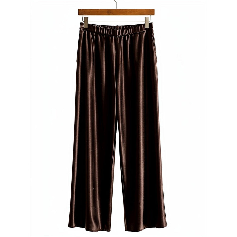Women's Satin Pants, front view
