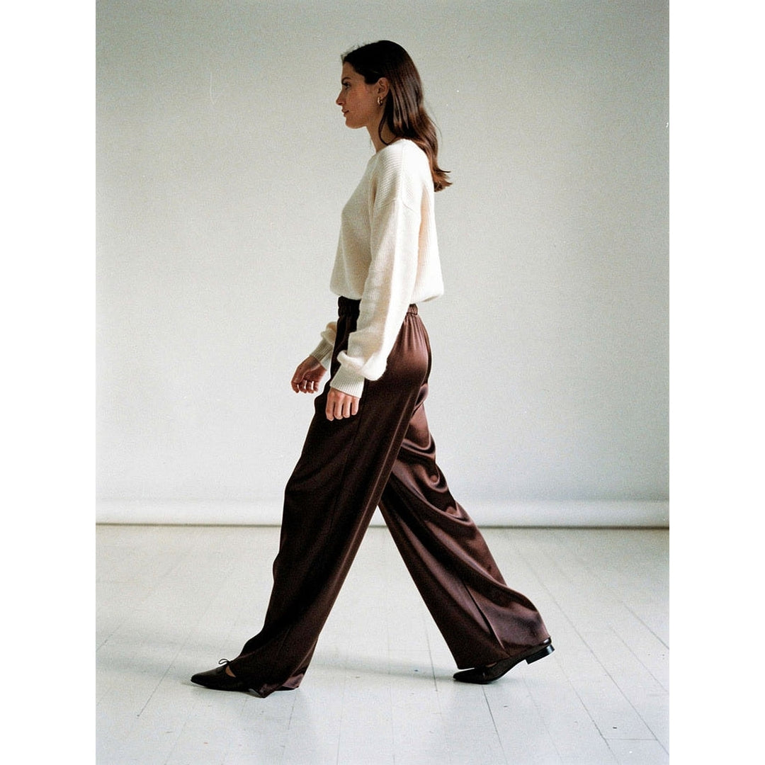Women's Satin Pants, side view