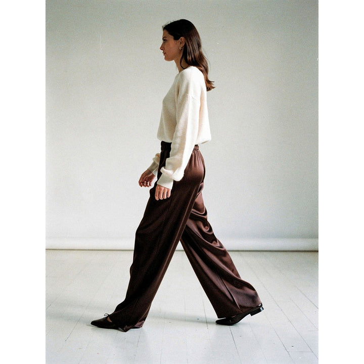 Women's Satin Pants, side view