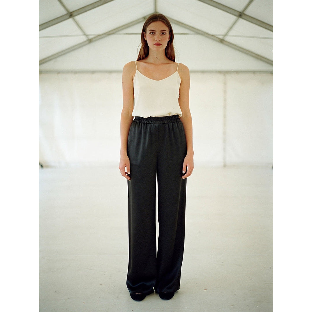 Women's Satin Pants, front view 2