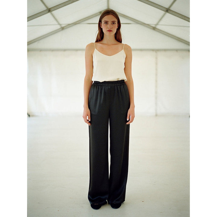 Women's Satin Pants, front view 2