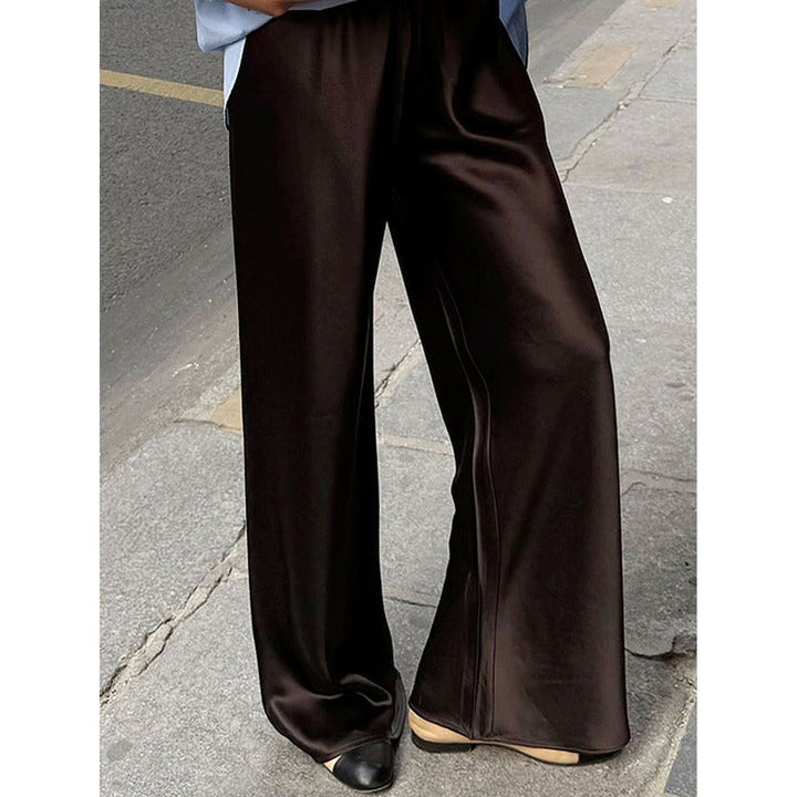 Women's Satin Pants, front view 3