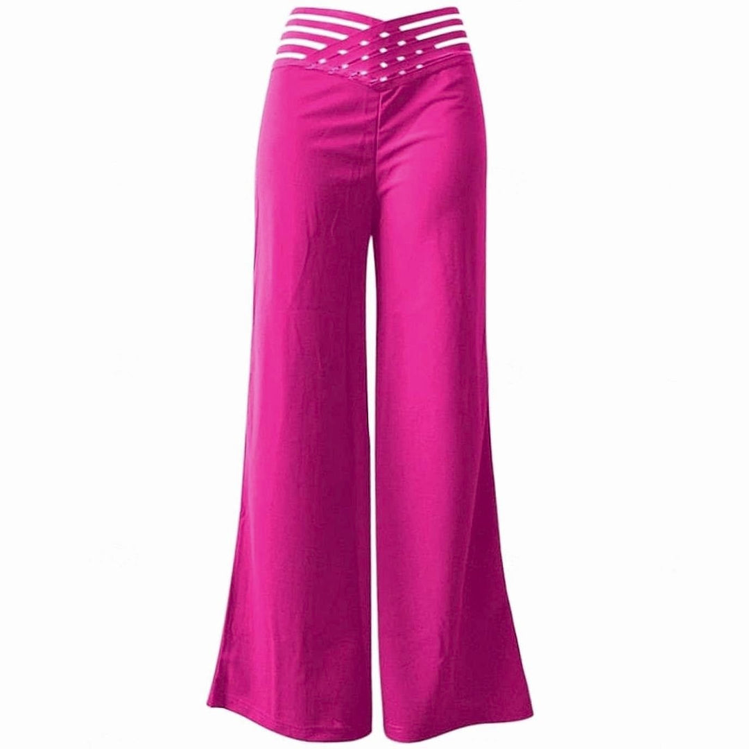 Women's Crossover Waist Wide Leg Pants, detail view 2