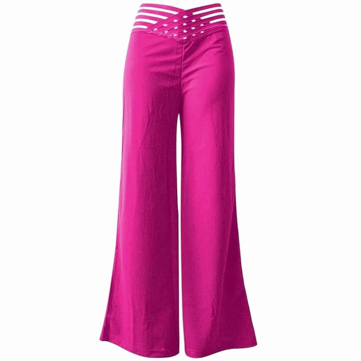 Women's Crossover Waist Wide Leg Pants, detail view 2