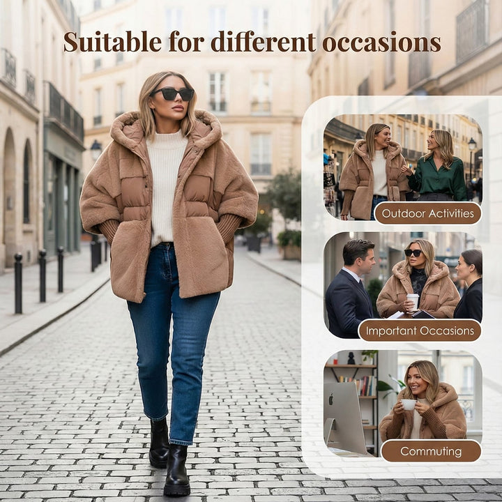 Women's Oversized Quilted Jacket, detail view 6