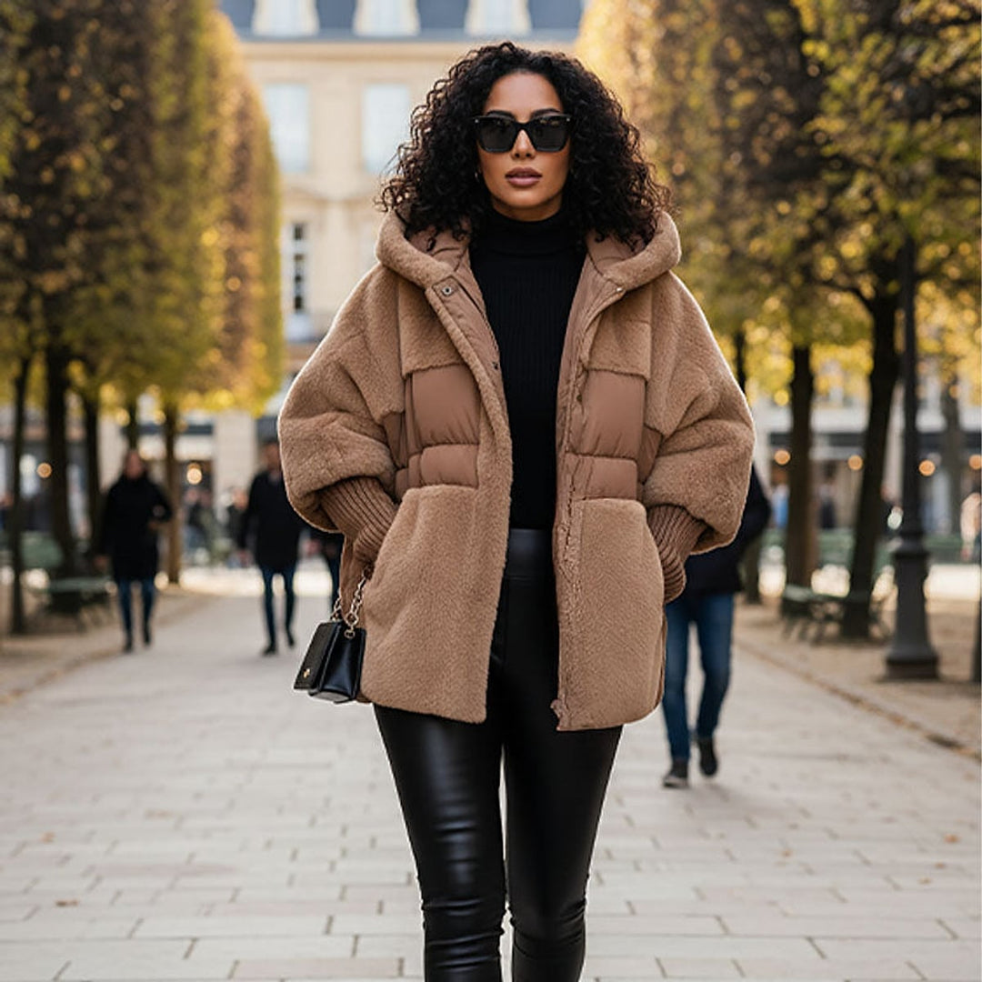 Women's Oversized Quilted Jacket, front view 3