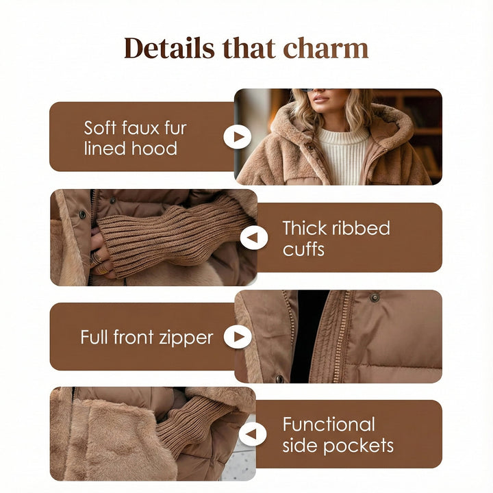 Women's Oversized Quilted Jacket, detail view 4