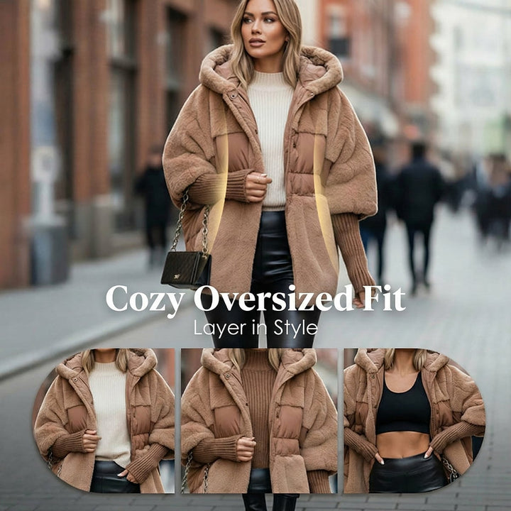 Women's Oversized Quilted Jacket, detail view 5