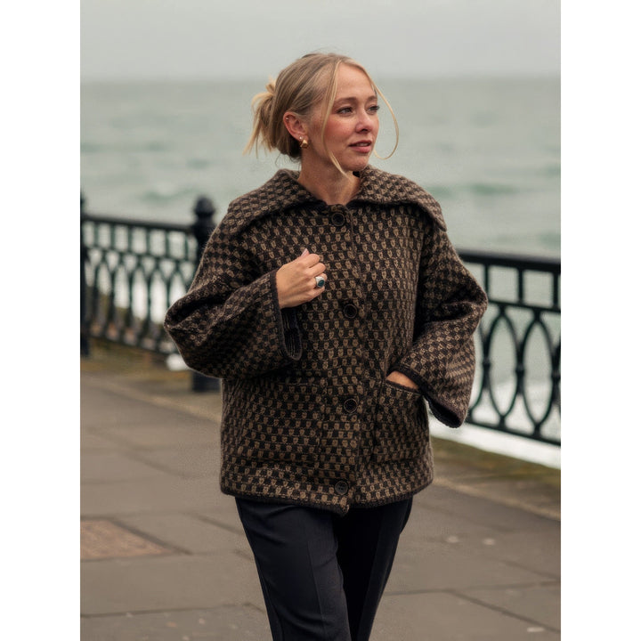 Women's Collared Cardigan, front view