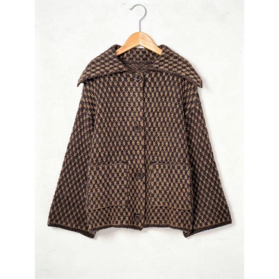 Women's Collared Cardigan, front view