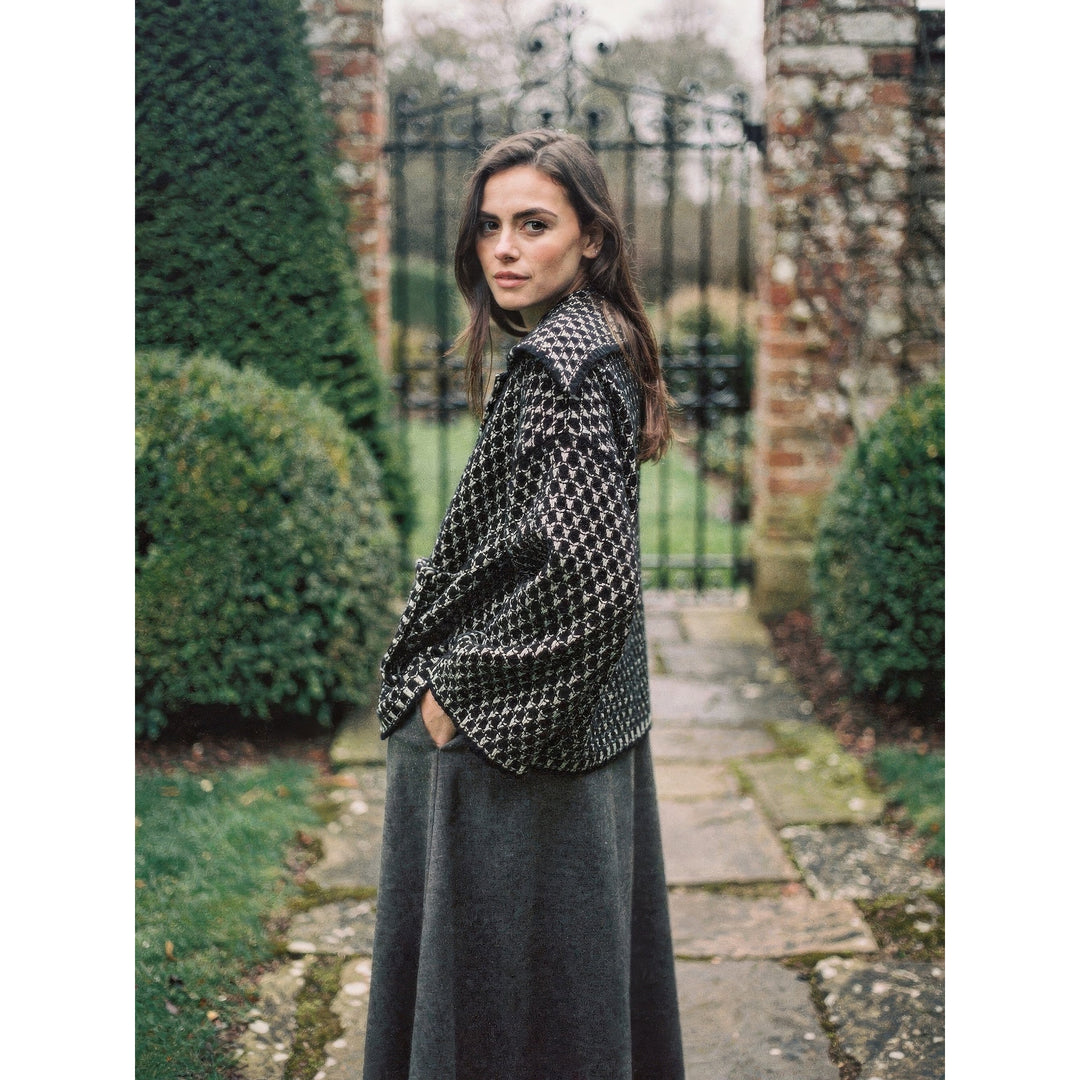 Women's Collared Cardigan, back view