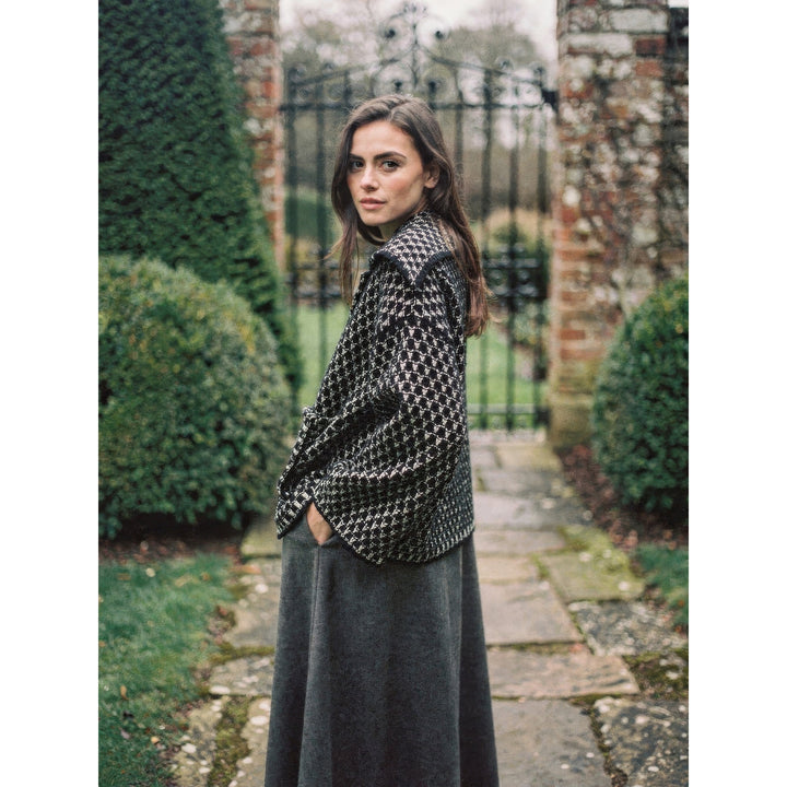 Women's Collared Cardigan, back view