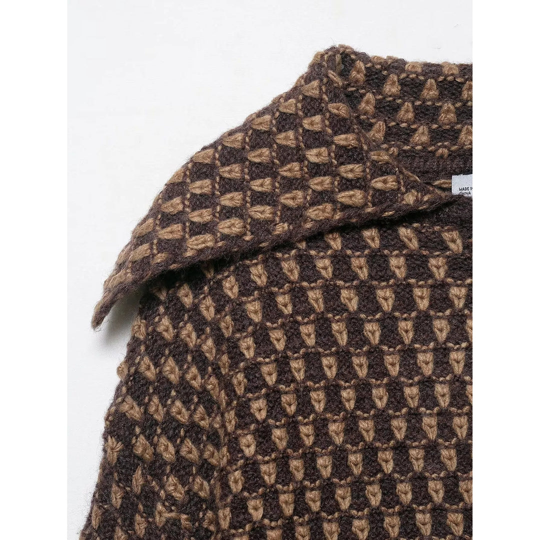 Women's Collared Cardigan, detail view