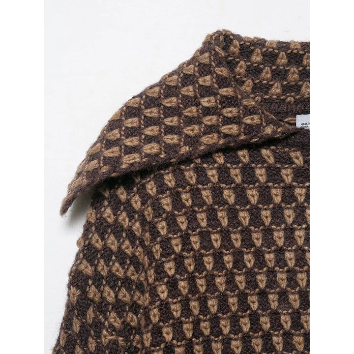 Women's Collared Cardigan, detail view