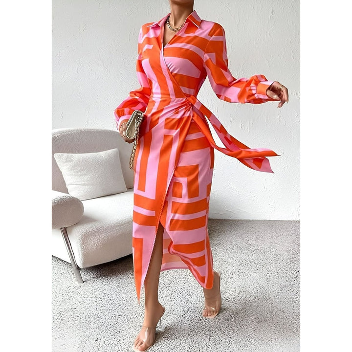 Women's Wrap Midi Dress, front view 2
