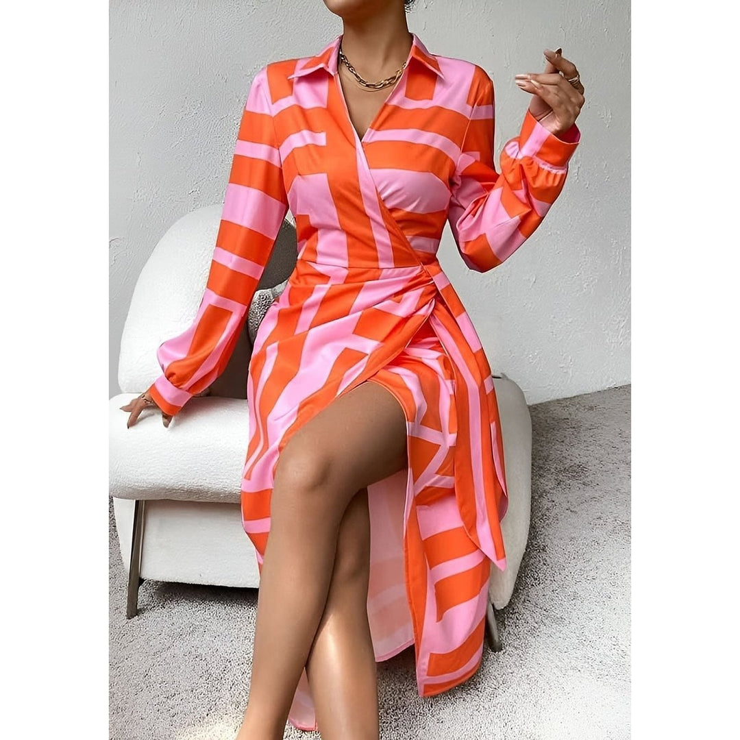 Women's Wrap Midi Dress, front view 3