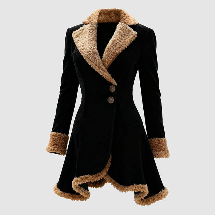 Women's Faux Fur Trim Coat, front view