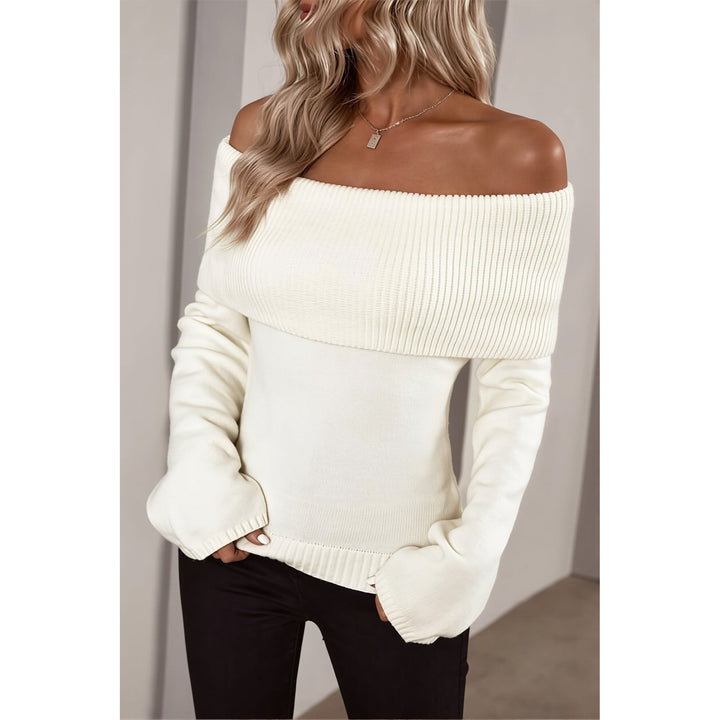 Women's Off Shoulder Sweater, front view