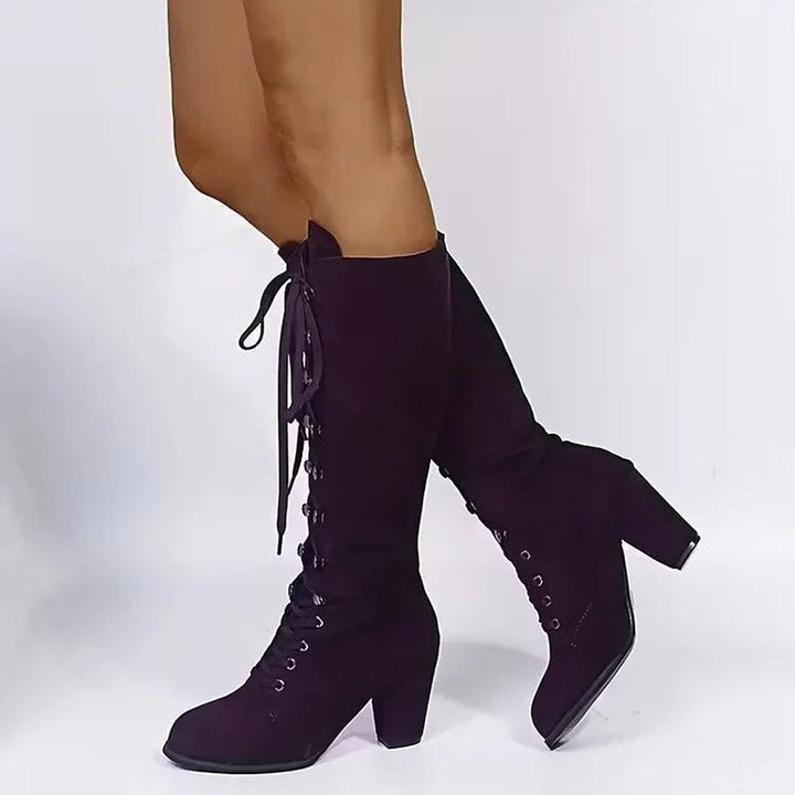 Women's Lace Up Knee High Boots, detail view 3