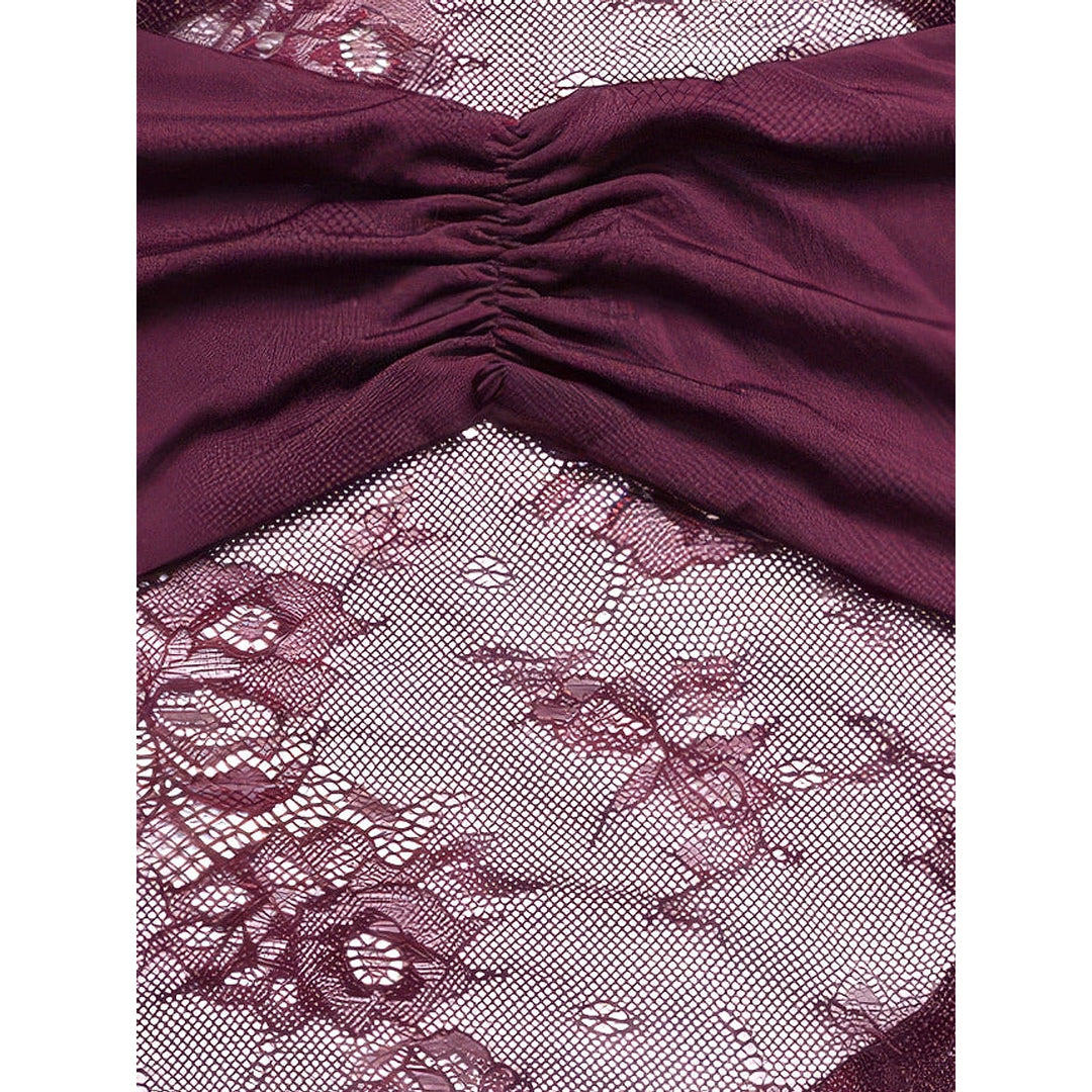 Women's Backless Lace Dress, detail view