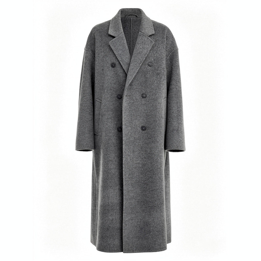 Women's Double Breasted Wool Coat, front view