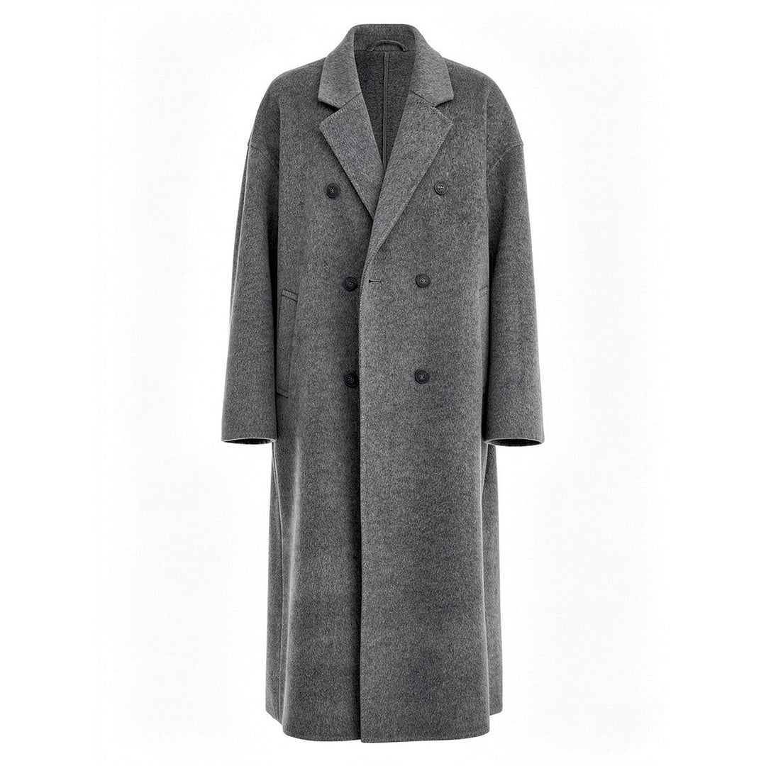 Women's Double Breasted Wool Coat, front view