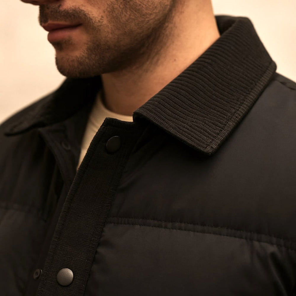 Men's Quilted Jacket, detail view