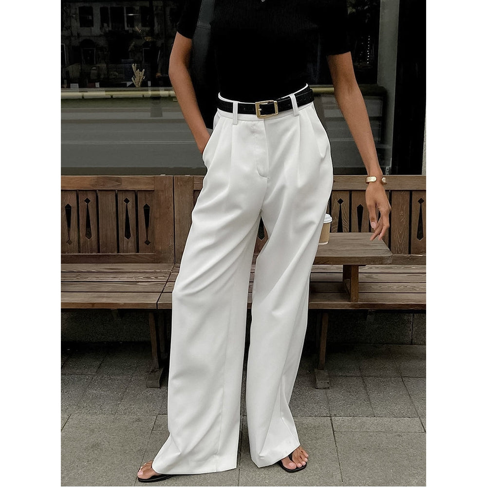 Women’s Pleated Wide Leg Pants, front view