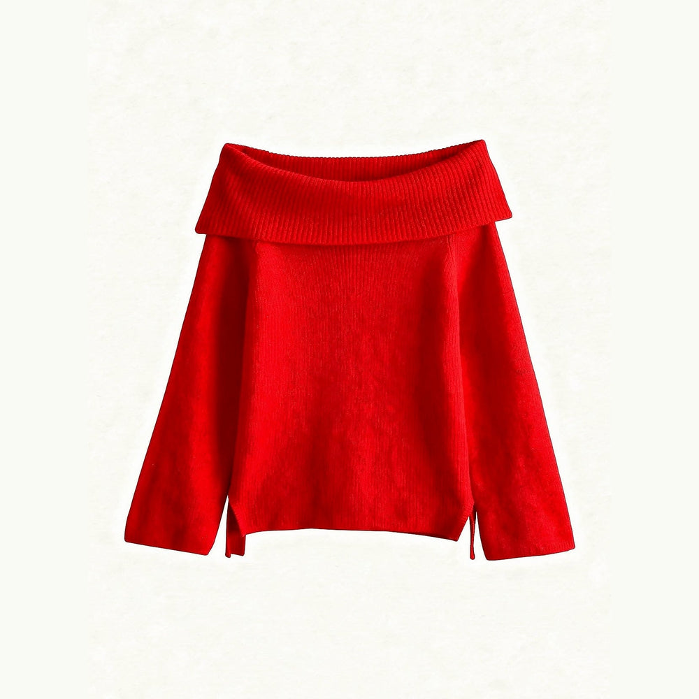 Women's Off Shoulder Knit Top, front view