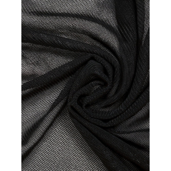 Women's Draped Mesh Top, detail view