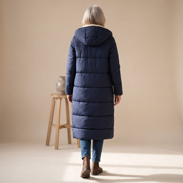 Women's Long Sherpa Lined Puffer Coat, detail view 9
